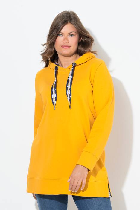Sweat-shirt long à capuche, manches longues, OEKO-TEX