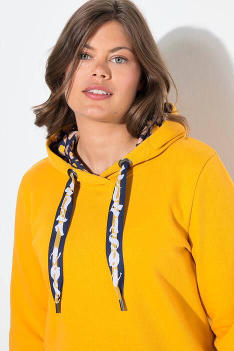 Sweat-shirt long à capuche, manches longues, OEKO-TEX