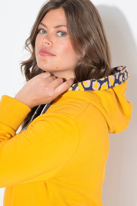 Sweat-shirt long à capuche, manches longues, OEKO-TEX