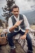 Gilet JP 1880 en tweed, finition FLEXNAMIC®, dos en maille - jusqu'au 7 XL