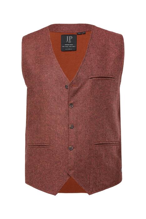 Tvídová vesta JP1880, vlněný materiál, úpletová záda, do 7XL