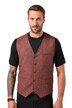 Tvídová vesta JP1880, vlněný materiál, úpletová záda, do 7XL