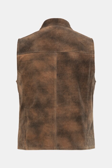 JP1880 leren vest, traditioneel, rundleer, tot maat 72