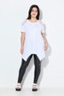 T-shirt dal taglio svasato con cucitura decorativa e rete sulle spalle