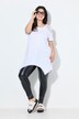T-shirt dal taglio svasato con cucitura decorativa e rete sulle spalle