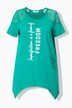 T-shirt dal taglio svasato con cucitura decorativa e rete sulle spalle