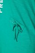 T-shirt dal taglio svasato con cucitura decorativa e rete sulle spalle