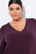 Sweatkjole, V-hals, 3/4-ermer, modalblanding
