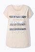 T-shirt coupe évasée, messages et petits strass scintillants