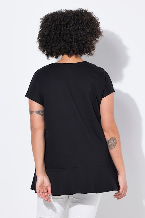 T-shirt oversize, volant et étoile pailletée