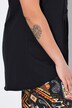 T-shirt, A-line, star with fringes