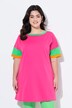 Camiseta, oversize, hombros caídos de color