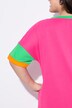 Camiseta, oversize, hombros caídos de color