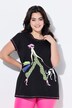 T-shirt dal taglio svasato con donna e cuciture fluo