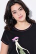 T-shirt dal taglio svasato con donna e cuciture fluo