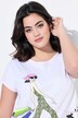 T-shirt, A-line, women's motif, neon seams