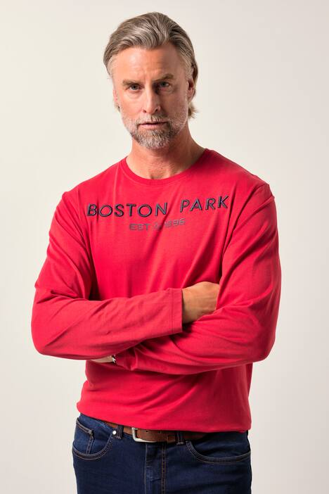 Maglia Boston Park con stampa sul petto e maniche lunghe, fino alla tg. 84/86