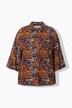 Bluse, firkantet pasform, leopard-mønster