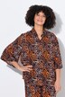 Bluse, firkantet pasform, leopard-mønster