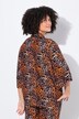 Bluse, firkantet pasform, leopard-mønster