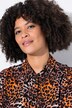 Bluse, firkantet pasform, leopard-mønster