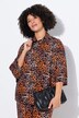 Bluse, firkantet pasform, leopard-mønster
