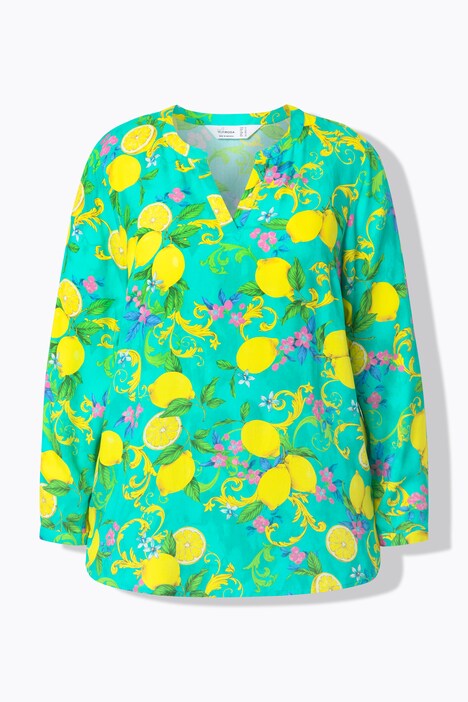 Bluse, Regular pasform, citroner