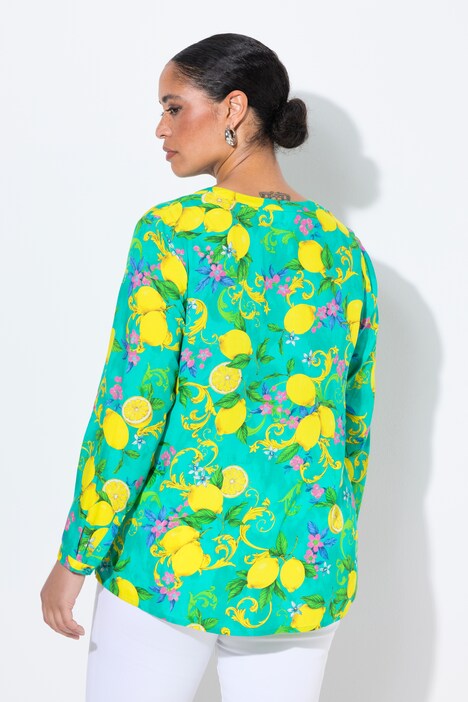 Bluse, Regular pasform, citroner