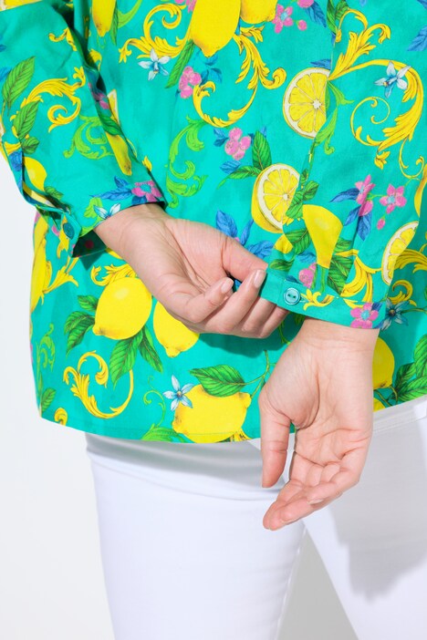 Bluse, Regular pasform, citroner