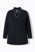 Camisa, forma en A, cuello chimenea, manga 3/4, algodón Pima