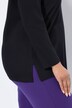 Camisa, forma en A, cuello chimenea, manga 3/4, algodón Pima