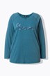 Shirt, vintage look, A-lijn, V-hals, lange mouwen