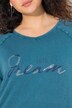 Shirt, vintage look, A-lijn, V-hals, lange mouwen