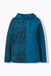 Sweat-shirt à capuche et manches longues, imprimé patchwork