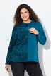 Sweat-shirt à capuche et manches longues, imprimé patchwork