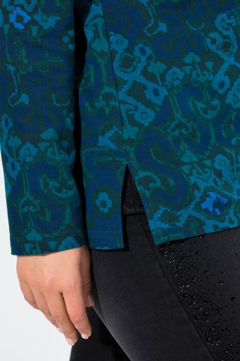 Sweat-shirt à capuche et manches longues, imprimé patchwork