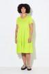 Jersey jurk, V-hals, volants