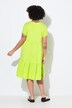 Jersey jurk, V-hals, volants