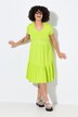 Jersey jurk, V-hals, volants
