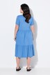 Jersey jurk, V-hals, volants