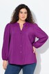 Blouse, sierpas, A-lijn, tuniekhals, siernaden, lange mouwen
