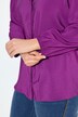 Blouse, sierpas, A-lijn, tuniekhals, siernaden, lange mouwen