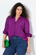 Blouse, sierpas, A-lijn, tuniekhals, siernaden, lange mouwen