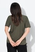 T-shirt, bloemen, oversized, ronde hals, lange mouwen, zoomband
