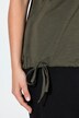 T-shirt, bloemen, oversized, ronde hals, lange mouwen, zoomband