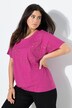 T-shirt, bloemen, oversized, ronde hals, lange mouwen, zoomband