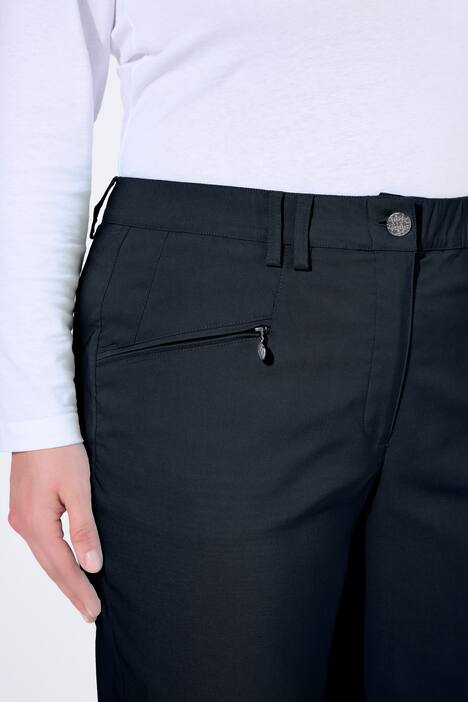 Pantalón elástico térmico Mony, pierna cónica, bolsillos con cremallera