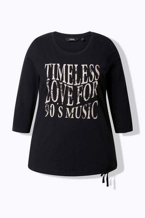 Shirt, lettermotief, ronde hals, 3/4-mouwen, zoomband