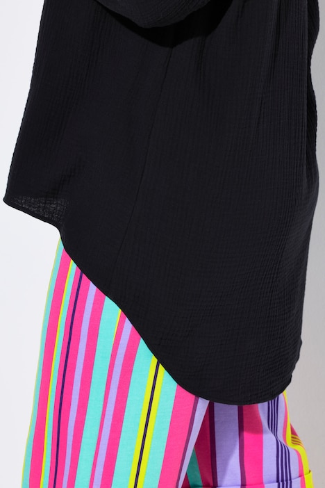 Blouse, A-lijn, mousseline, capuchon