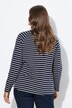 Stribet shirt, rund halsudskæring og lange ærmer